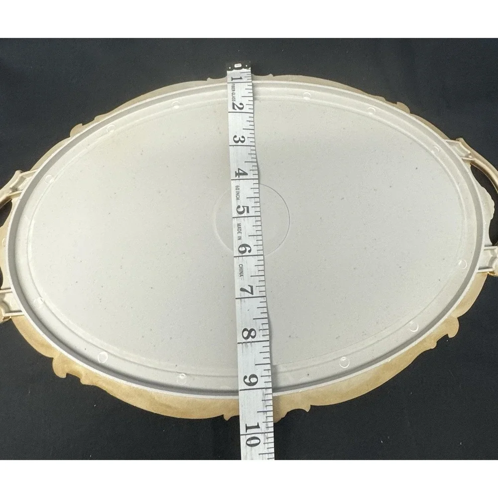 Gold Tone Decorative Mirror Vanity Tray Or Wall Hanging 15